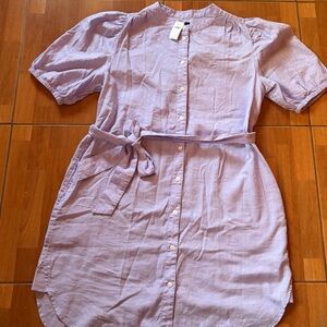 Lavender Button-Up Dress